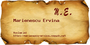 Marienescu Ervina névjegykártya